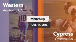 Matchup: Western vs. Cypress  2016