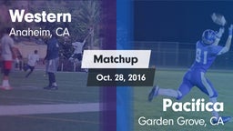 Matchup: Western vs. Pacifica  2016