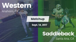 Matchup: Western vs. Saddleback  2017