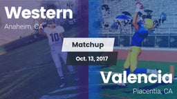 Matchup: Western vs. Valencia  2017