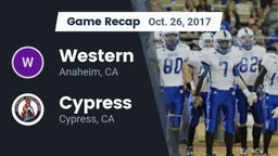 Recap: Western  vs. Cypress  2017