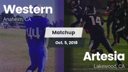 Matchup: Western vs. Artesia  2018