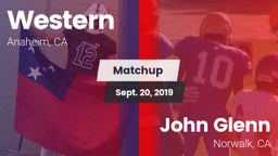 Matchup: Western vs. John Glenn  2019