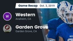 Recap: Western  vs. Garden Grove  2019
