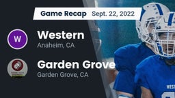 Recap: Western  vs. Garden Grove  2022