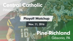 Matchup: Central Catholic vs. Pine-Richland  2016