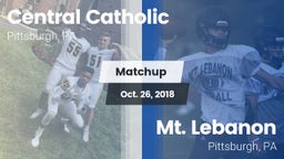 Matchup: Central Catholic vs. Mt. Lebanon  2018