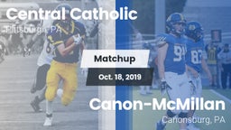 Matchup: Central Catholic vs. Canon-McMillan  2019