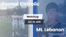 Matchup: Central Catholic vs. Mt. Lebanon  2019