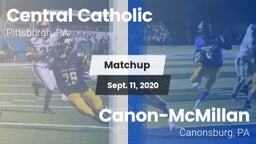 Matchup: Central Catholic vs. Canon-McMillan  2020