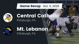 Recap: Central Catholic  vs. Mt. Lebanon  2020