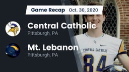 Recap: Central Catholic  vs. Mt. Lebanon  2020