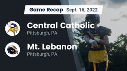 Recap: Central Catholic  vs. Mt. Lebanon  2022