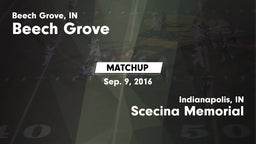 Matchup: Beech Grove vs. Scecina Memorial  2016