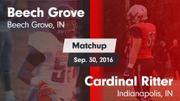 Matchup: Beech Grove vs. Cardinal Ritter  2016