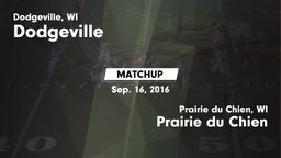 Matchup: Dodgeville vs. Prairie du Chien  2016