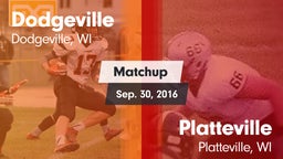 Matchup: Dodgeville vs. Platteville  2016