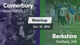 Matchup: Canterbury High vs. Berkshire  2016