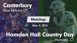 Matchup: Canterbury High vs. Hamden Hall Country Day  2016