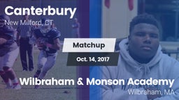Matchup: Canterbury High vs. Wilbraham & Monson Academy  2017