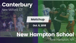 Matchup: Canterbury High vs. New Hampton School  2018