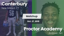 Matchup: Canterbury High vs. Proctor Academy  2018