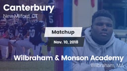 Matchup: Canterbury High vs. Wilbraham & Monson Academy  2018