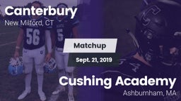 Matchup: Canterbury High vs. Cushing Academy  2019