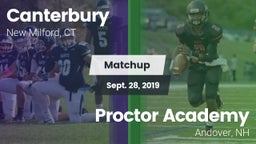 Matchup: Canterbury High vs. Proctor Academy  2019