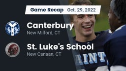 Recap: Canterbury  vs. St. Luke's School 2022