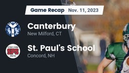 Recap: Canterbury  vs. St. Paul's School 2023