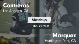 Matchup: Contreras vs. Marquez  2016