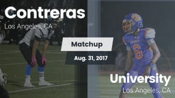 Matchup: Contreras vs. University  2017