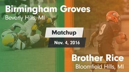 Matchup: Groves vs. Brother Rice  2016