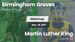 Matchup: Groves vs. Martin Luther King  2017