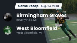 Recap: Birmingham Groves  vs. West Bloomfield  2018