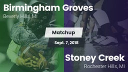 Matchup: Groves vs. Stoney Creek  2018