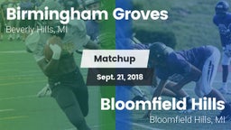 Matchup: Groves vs. Bloomfield Hills  2018
