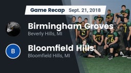 Recap: Birmingham Groves  vs. Bloomfield Hills  2018