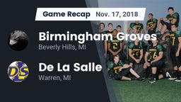 Recap: Birmingham Groves  vs. De La Salle  2018