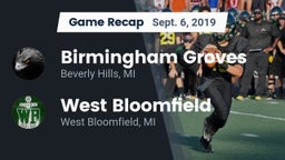 Recap: Birmingham Groves  vs. West Bloomfield  2019