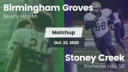Matchup: Groves vs. Stoney Creek  2020