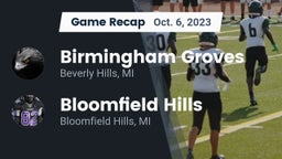 Recap: Birmingham Groves  vs. Bloomfield Hills  2023