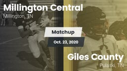 Matchup: Millington Central vs. Giles County  2020