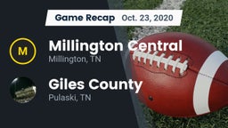 Recap: Millington Central  vs. Giles County  2020