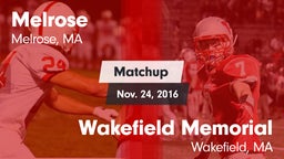 Matchup: Melrose vs. Wakefield Memorial  2016