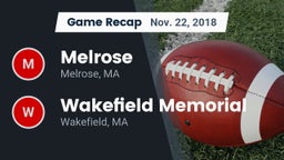 Recap: Melrose  vs. Wakefield Memorial  2018