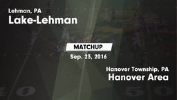 Matchup: Lake-Lehman vs. Hanover Area  2016