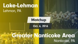 Matchup: Lake-Lehman vs. Greater Nanticoke Area  2016