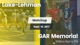 Matchup: Lake-Lehman vs. GAR Memorial  2017